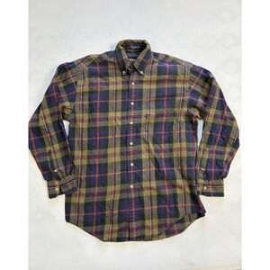 Britches Great Outdoors Plaid Flannel Shirt Men's Medium Cotton Button Down